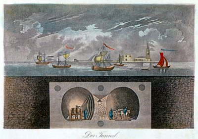 Tunnel del Tamigi, c1830 da Unbekannt