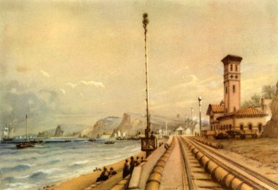La ferrovia atmosferica a Dawlish, 1847 da Unbekannt