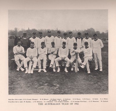 La squadra di cricket australiana del 1912 da Unbekannt