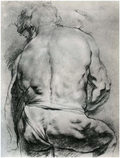 Il retro di un uomo nudo, c1610 1958 da Unbekannt