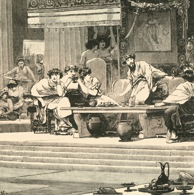 Il banchetto di Damocle, 1890 da Unbekannt