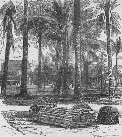 Le Caserme alla Residenza, con le tombe di Mr. Birch e del Capitano Innes, 1876, c1880 da Unbekannt