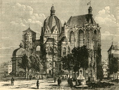 La basilica di Aquisgrana, o Aix-La-Chapelle, 1890 da Unbekannt