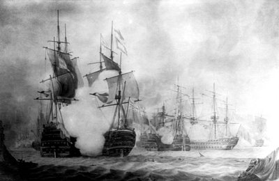 La battaglia di Capo San Vincenzo, XIX secolo da Unbekannt
