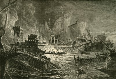 La battaglia di Azio, 1890 da Unbekannt