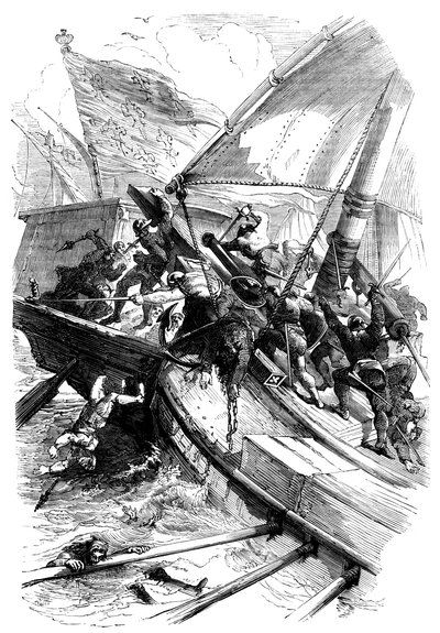 La battaglia di Sluys, 24 giugno 1340 da Unbekannt