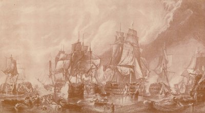 La battaglia di Trafalgar, 1805, 1896 da Unbekannt