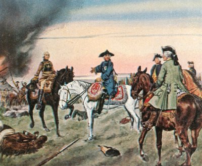 La battaglia di Zorndorf, 25 agosto 1758, 1936 da Unbekannt