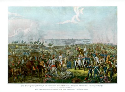 La battaglia delle Nazioni a Lipsia, Germania, 18 ottobre 1813, 1900 da Unbekannt