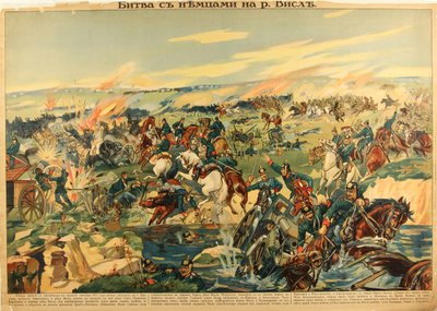 La battaglia del fiume Vistola, 1915 da Unbekannt