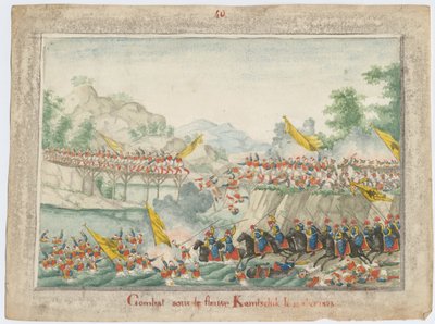 La Battaglia sul fiume Kamchik il 15 ottobre 1828, 1829 da Unbekannt
