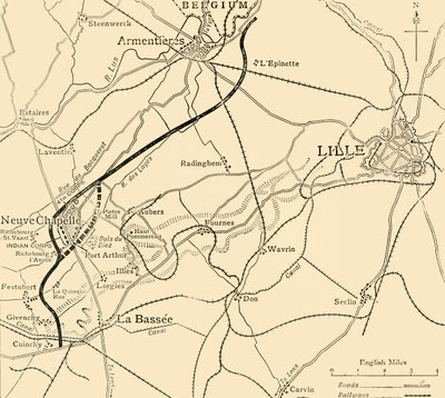 Il Campo di Battaglia di Neuve Chapelle, Prima Guerra Mondiale, 1915, c1920 da Unbekannt