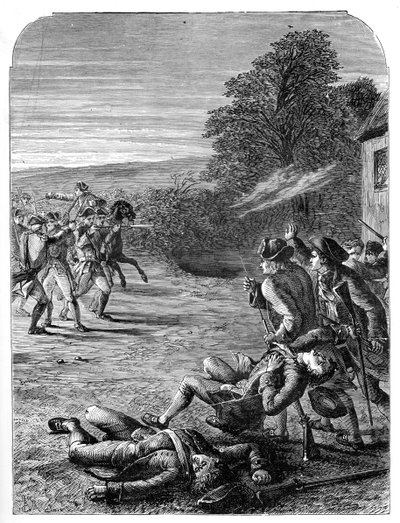 Le battaglie di Lexington e Concord da Unbekannt
