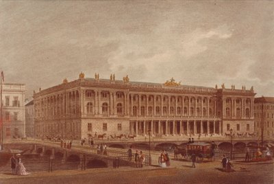 La Borsa di Berlino alla Burgstrasse, fine anni 1860-inizio anni 1870 da Unbekannt