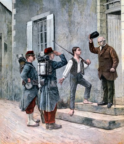 Il biglietto, dopo un dipinto di Cres, 1892 da Unbekannt