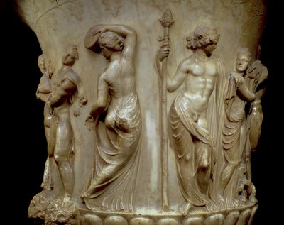 Il Cratere o Vaso Borghese, dettaglio del rilievo che raffigura Dioniso e le sue menadi, greco, neo-attico, tardo II secolo a.C. da Unbekannt