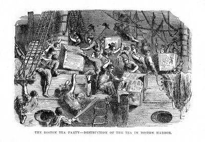 Il Boston Tea Party, 16 dicembre 1773, 1872 da Unbekannt