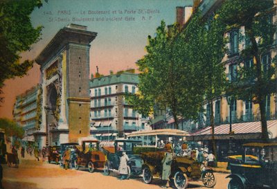 Il Boulevard Saint-Denis e la Porta Saint-Denis, Parigi, c1920 da Unbekannt