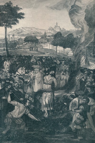 Il rogo di Jan Hus dal Concilio di Costanza, 6 luglio 1415, 1907 da Unbekannt