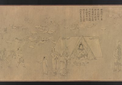 La prigionia di Cai Wenji, dinastia Ming, XIV-XV secolo da Unbekannt