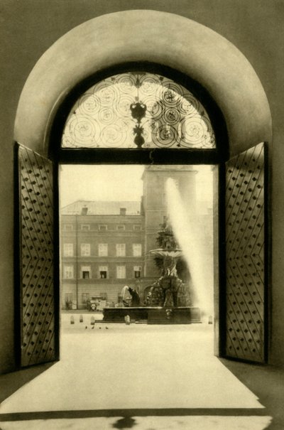 La Torre del Carillon e la Fontana della Residenza, Salisburgo, Austria da Unbekannt