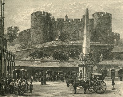 Il castello, dalla stazione ferroviaria, 1898 da Unbekannt