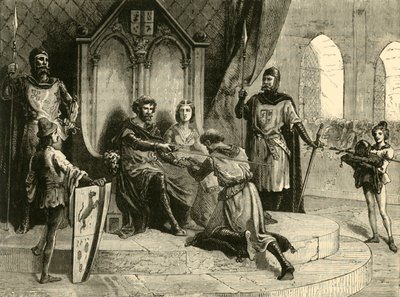 La cerimonia del servizio feudale, IX-X secolo, 1890 da Unbekannt