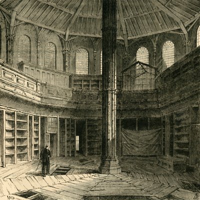 La sala capitolare prima del restauro, 1881 da Unbekannt