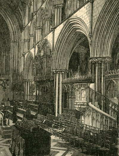 Il coro della Cattedrale di Worcester, 1898 da Unbekannt