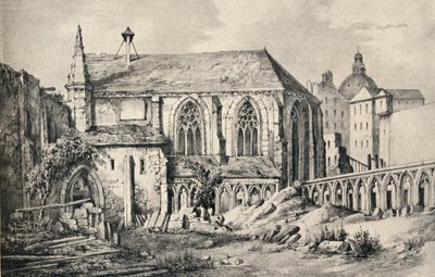 La chiesa e il chiostro del Collegio di Cluny nel 1824, 1915 da Unbekannt