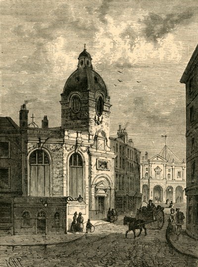 La chiesa di St. Benet Fink, da una vecchia vista, 1897 da Unbekannt