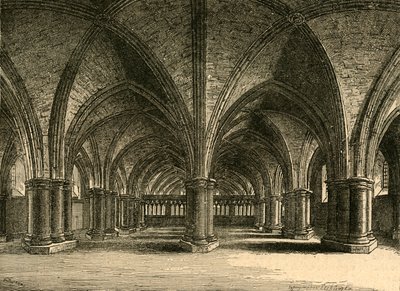 La Chiesa di Santa Fede, La Cripta della Vecchia San Paolo, da una vista di Hollar, 1897 da Unbekannt