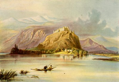 La città di Srinagar Kashmir e il forte Hurri Purbut, 1840, 1901 da Unbekannt
