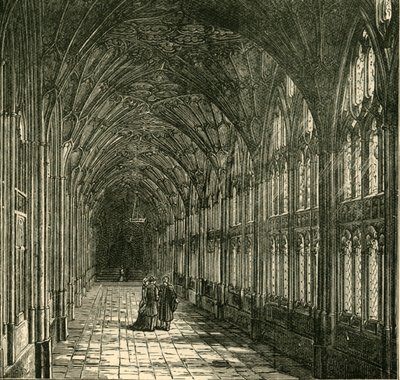 I chiostri della cattedrale di Gloucester, 1898 da Unbekannt