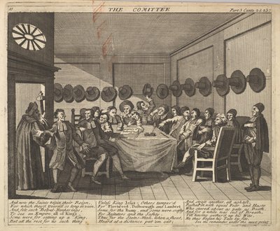 Il Comitato, Tavola 10: Illustrazioni per Hudibras di Samuel Butler, 1725-30 da Unbekannt