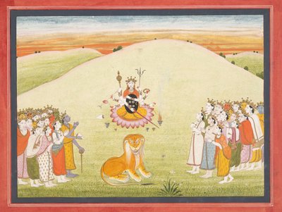 La creazione di Durga: Pagina da un Markandeya Purana disperso, ca. 1810-20 da Unbekannt