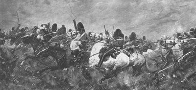 La guerra di Crimea, 1854-56: Il raduno degli Scots Greys...a Balaclava, 1901 da Unbekannt