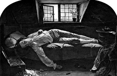 La morte di Chatterton da Unbekannt