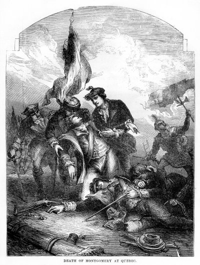 La morte del generale Richard Montgomery a Quebec, 1775, 1872 da Unbekannt