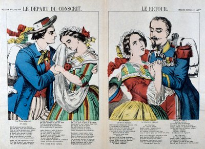 La partenza e il ritorno del coscritto, XIX secolo da Unbekannt