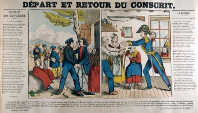 La partenza e il ritorno del coscritto, XIX secolo da Unbekannt