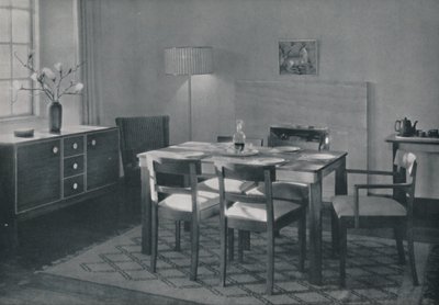 La Sala da Pranzo - Mobili in noce e sicomoro, 1942 da Unbekannt