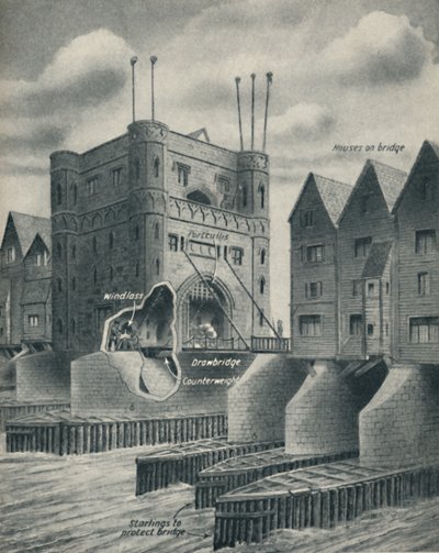 Il ponte levatoio che difende la città di Londra, c1934 da Unbekannt