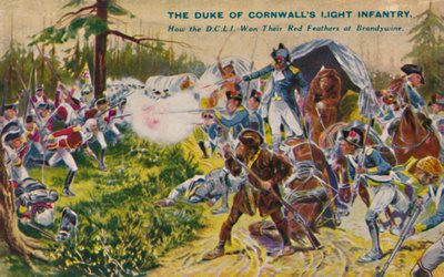 Il Duca della Fanteria Leggera di Cornovaglia a Brandywine, 1777 da Unbekannt