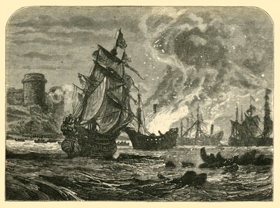 Gli olandesi nel Medway: Attacco di De Ruyter al castello di Upnor, 1667, 1890 da Unbekannt