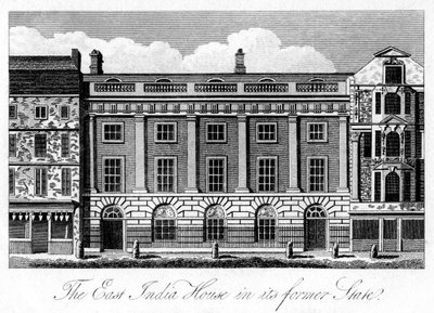 La East India House nel suo stato precedente, Londra, inizio XIX secolo da Unbekannt