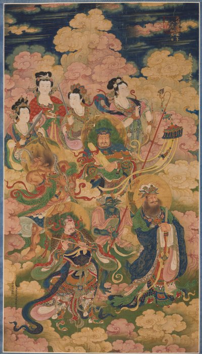 Gli otto ospiti di Deva, Naga e Yakshi, 1454 da Unbekannt