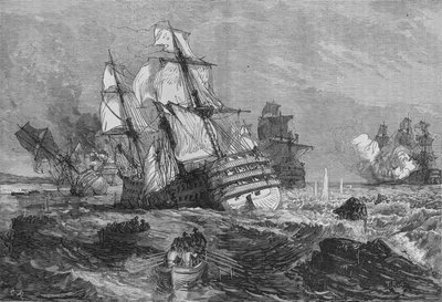 Le navi del nemico arenate al punto di Grao, c1880 da Unbekannt