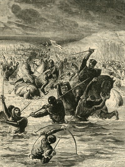 Gli inglesi attraversano la Somme, 1346, 1890 da Unbekannt