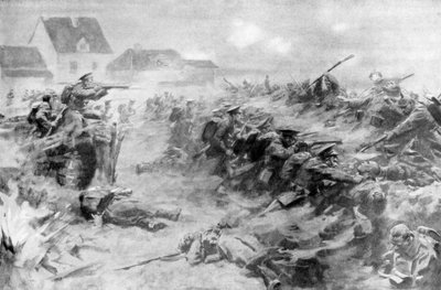 Gli inglesi respingono i tedeschi al fronte di Ypres, Belgio, 11 novembre 1914, 1926 da Unbekannt
